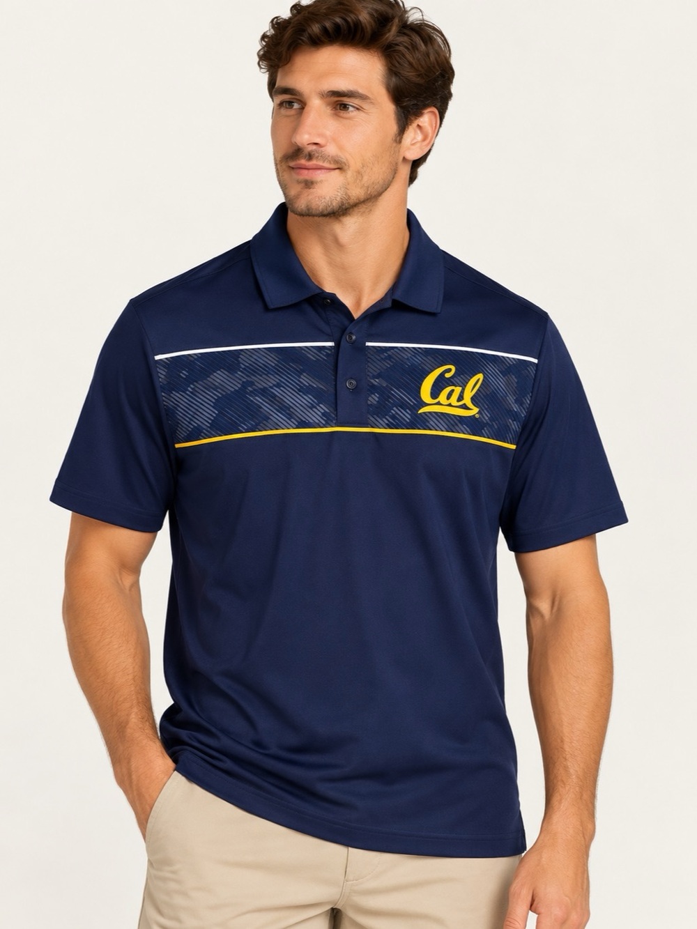 Fanatics Cal Bears UC Berkeley Men’s Navy Camo Performance Polo NWT Size Large